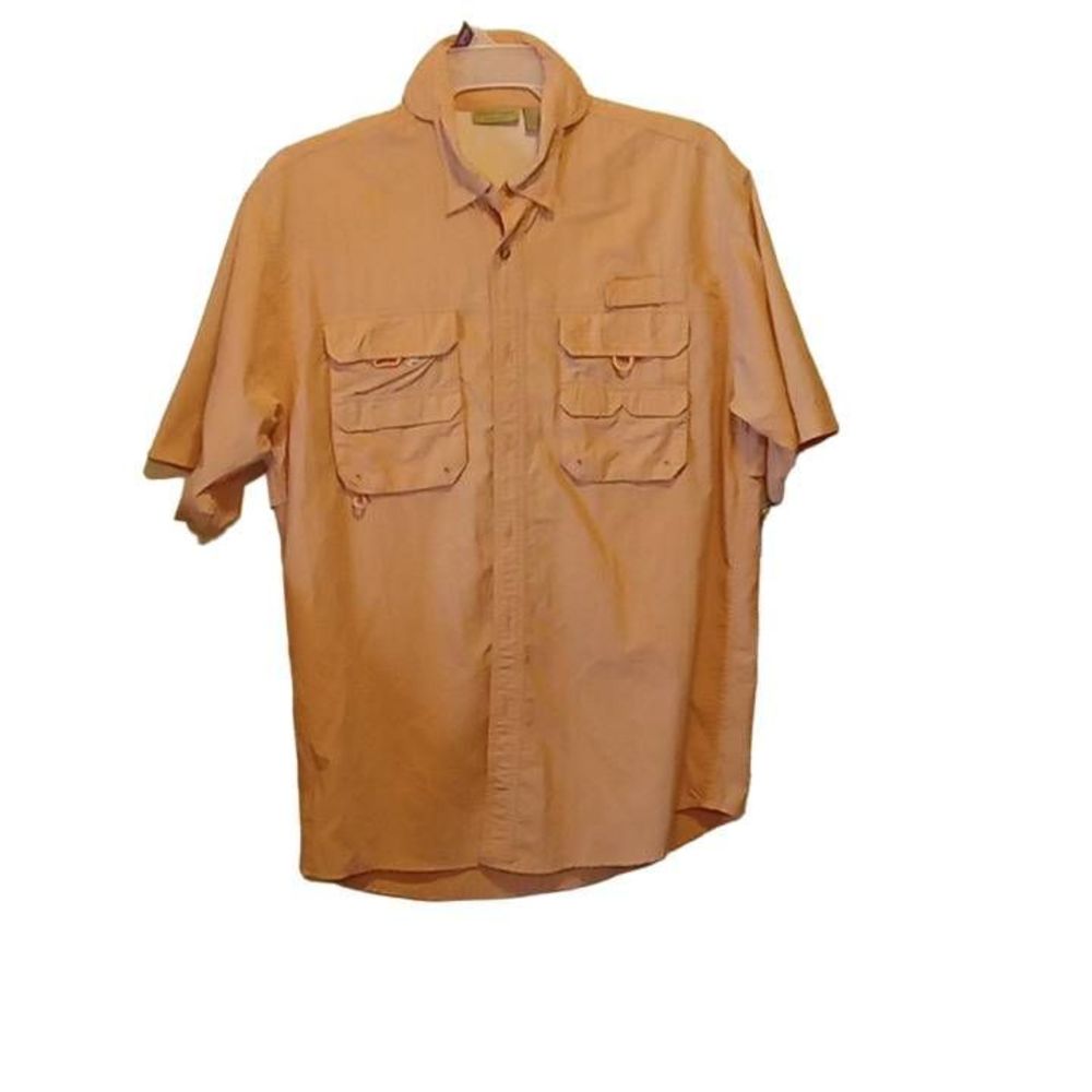 Rugged Earth Outfitters Fishing Outdoor‎ Shirt Salmon Color Men's Size Large